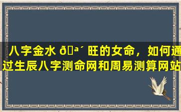 八字金水 🪴 旺的女命，如何通过生辰八字测命网和周易测算网站进行准确预测